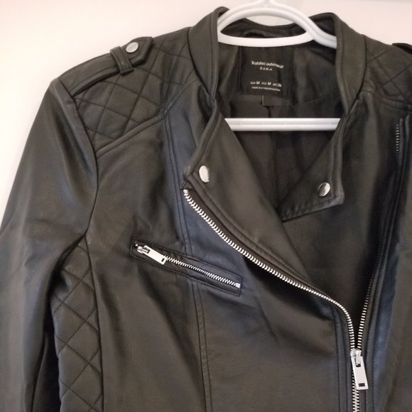 Zara Soft Vegan Leather Jacket (Like New) - Picture 2 of 9
